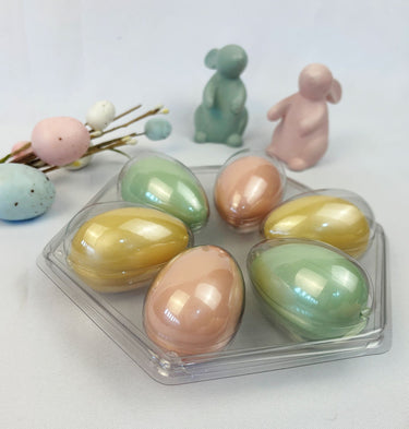Estuche transparente para huevos de Pascua de 6 cavidades 50g (paquete de 5)
